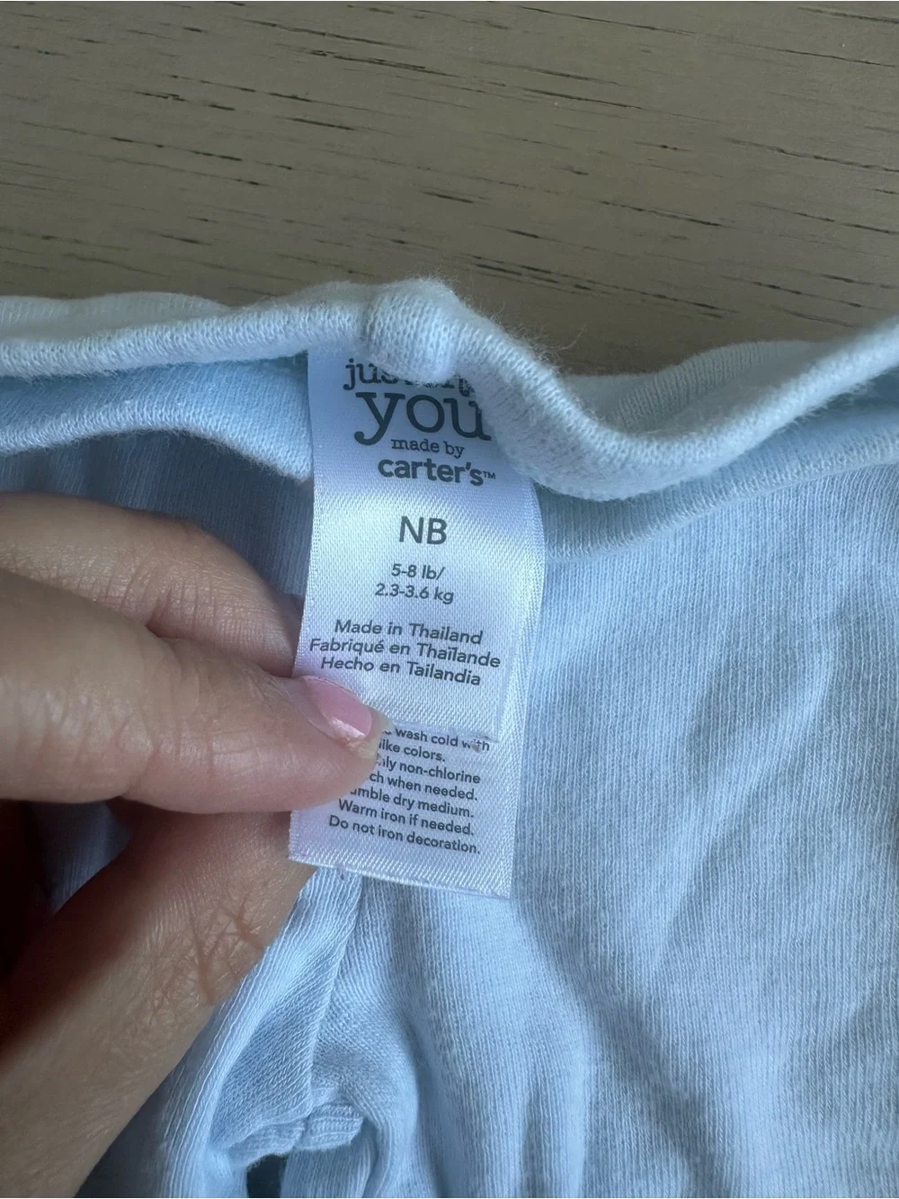 Carter's Neutral Knit Footed Pants & Two Striped Hats - Gray, White, Blue